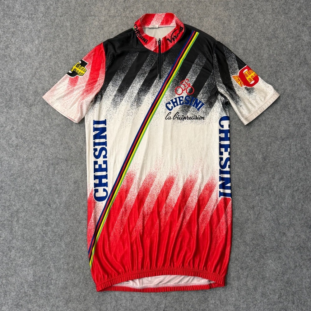 Rare Vintage Chesini Verona la Biciprecision Cycling Jersey Size 4 / L
